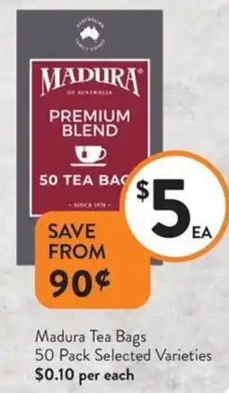 Foodworks Madura tea bags offer