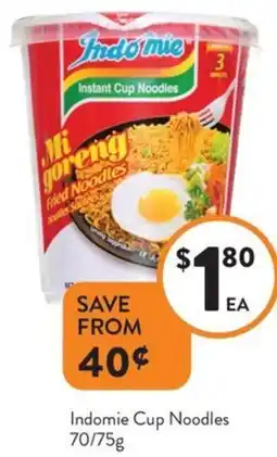 Foodworks Indomie cup noodles offer