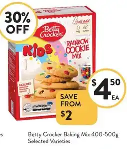 Foodworks Betty crocker baking mix offer