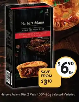 Foodworks Herbert adams pies offer