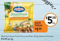 Foodworks Birds eye steam fresh flavoured sides offer