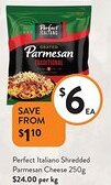 Foodworks Perfect italiano shredded parmesan cheese offer