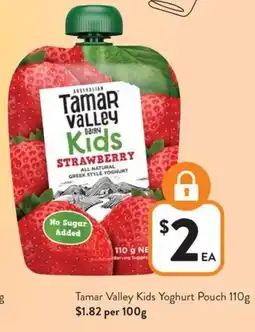 Foodworks Tamar valley kids yoghurt pouch offer