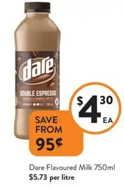 Foodworks Dare flavoured milk offer