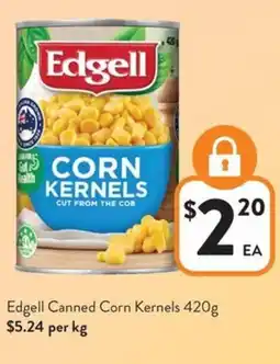 Foodworks Edgell canned corn kernels offer
