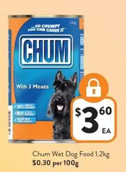 Foodworks Chum Wet Dog Food offer