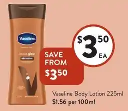 Foodworks Vaseline body lotion offer