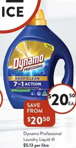 Foodworks Dynamo Professional Laundry Liquid offer
