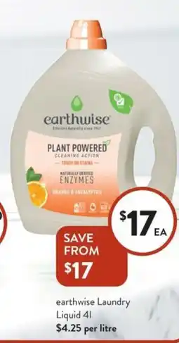 Foodworks earthwise Laundry Liquid offer