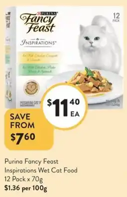 Foodworks Purina Fancy Feast Inspirations Wet Cat Food offer