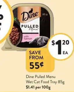 Foodworks Dine Pulled Menu Wet Cat Food Tray offer