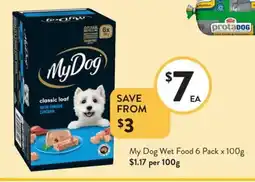 Foodworks My Dog Wet Food 6 Pack offer