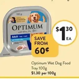 Foodworks Optimum Wet Dog Food Tray offer