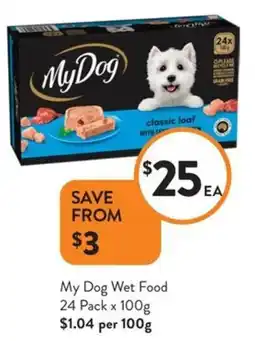 Foodworks My Dog Wet Food 24 Pack offer