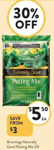 Foodworks Brunnings Naturally Good Potting Mix offer