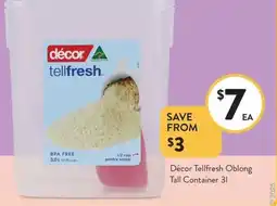 Foodworks Décor Tellfresh Oblong Tall Container offer
