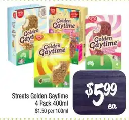 Foodworks Streets Golden Gaytime 4 Pack offer