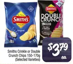 Foodworks Smiths Crinkle or Double Crunch Chips offer