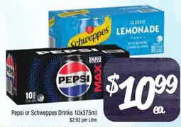 Foodworks Pepsi or Schweppes Drinks offer