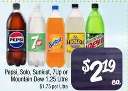 Foodworks Pepsi, Solo, Sunkist, 7Up or Mountain Dew offer
