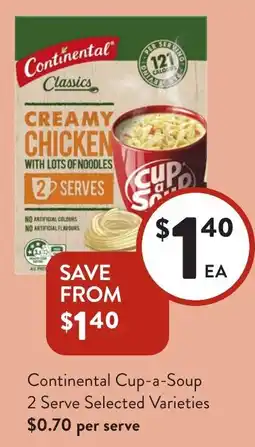Foodworks Continental Cup-a-Soup 2 Serve offer