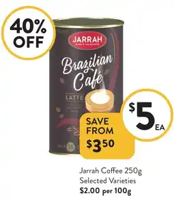 Foodworks Jarrah Coffee offer