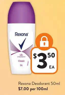 Foodworks Rexona Deodorant offer