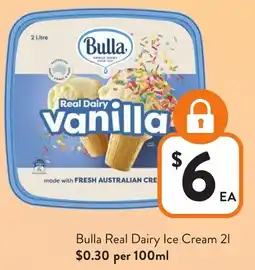 Foodworks Bulla Real Dairy Ice Cream offer