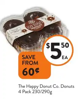 Foodworks The Happy Donut Co. Donuts 4 Pack offer