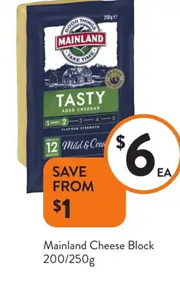 Foodworks Mainland Cheese Block offer
