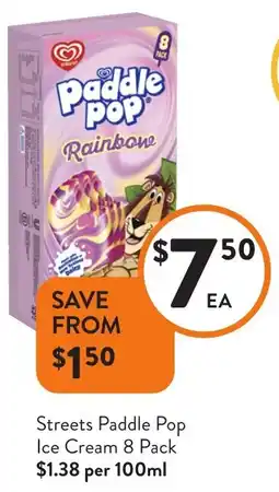 Foodworks Streets Paddle Pop Ice Cream offer