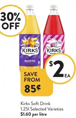 Foodworks Kirks Soft Drink offer