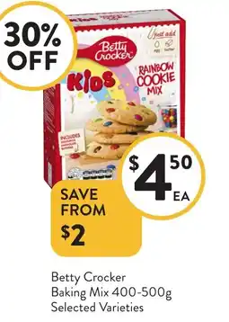 Foodworks Betty Crocker Baking Mix offer