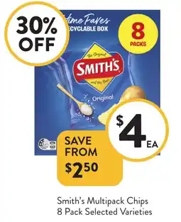 Foodworks Smith's Multipack Chips offer