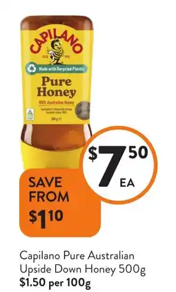 Foodworks Capilano Pure Australian Upside Down Honey offer