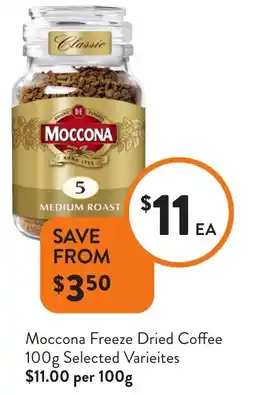 Foodworks Moccona Freeze Dried Coffee offer