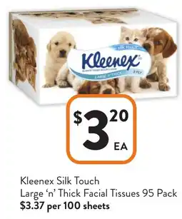 Foodworks Kleenex Silk Touch Large 'n' Thick Facial Tissues offer