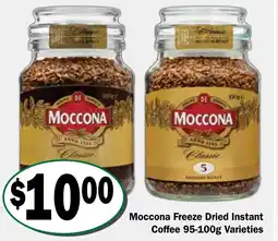 Friendly Grocer Moccona Freeze Dried Instant Coffee Varieties offer