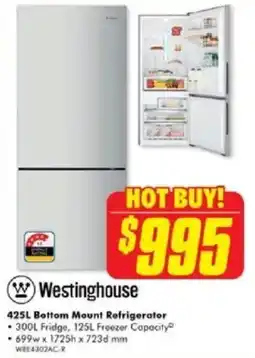 The Good Guys 425L Bottom Mount Refrigerator offer
