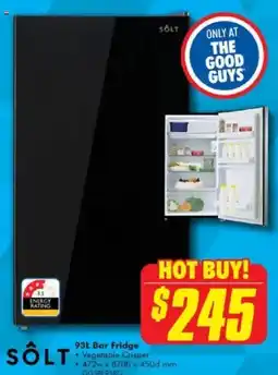 The Good Guys 93L Bar Fridge offer