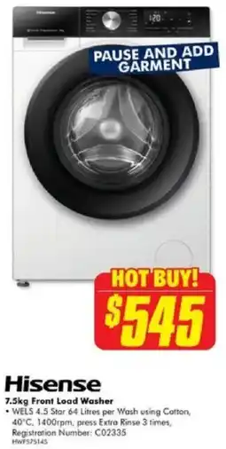 The Good Guys 7.5kg Front Load Washer offer