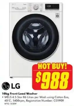 The Good Guys 10kg front load washer offer