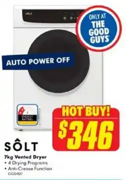 The Good Guys 7kg vented dryer offer