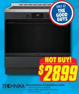 The Good Guys Technika 90cm induction freestanding cooker offer
