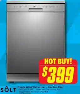 The Good Guys SÔLT Freestanding Dishwasher - Stainless Steel offer