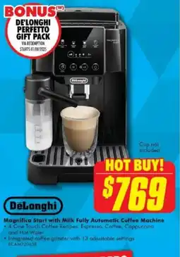 The Good Guys Delonghi magnifica start with milk fully automatic coffee machine offer