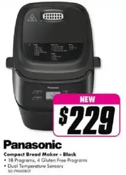 The Good Guys Panasonic Compact Bread Maker - Black offer