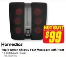 The Good Guys Homedics Triple Action Shiatsu Foot Massager with Heat offer