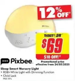 The Good Guys Pixbee Sleep Smart Nursery Light offer