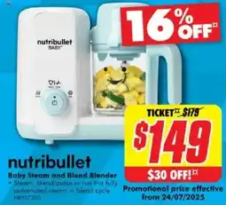 The Good Guys nutribullet Baby Steam and Blend Blender offer